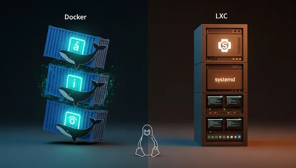 Docker vs LXC on Debian Header