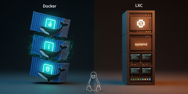 Docker vs LXC on Debian Header