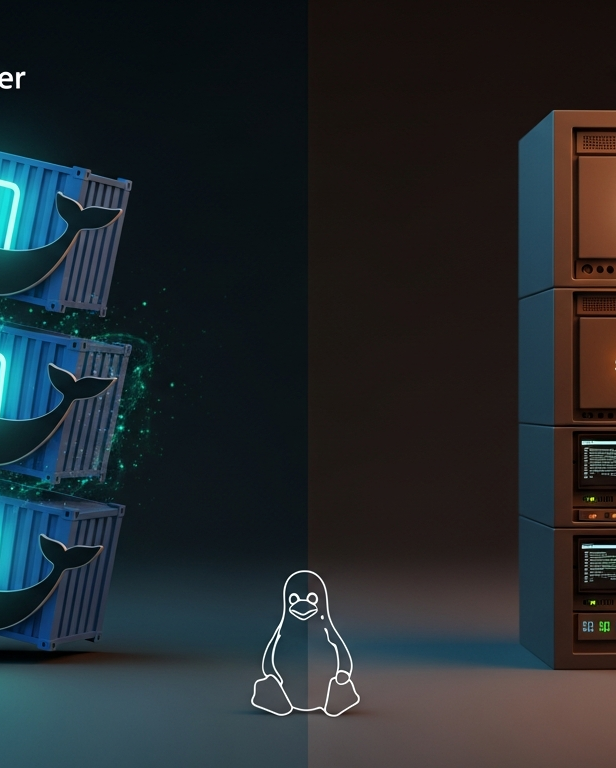 Docker vs LXC on Debian Header